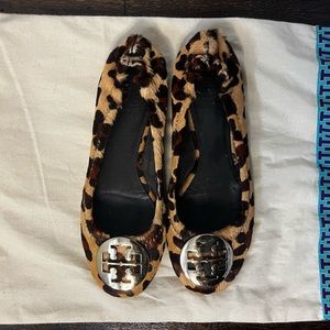 Tory Burch Reva Flats - Leopard - Size 6 - No Box